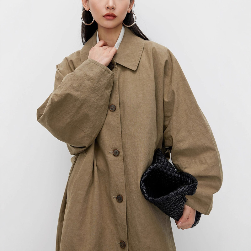 Joli Choose Windbreaker Women's 2025 Autum New British Style Mid-Length Casual High-End Silhouette Jacket