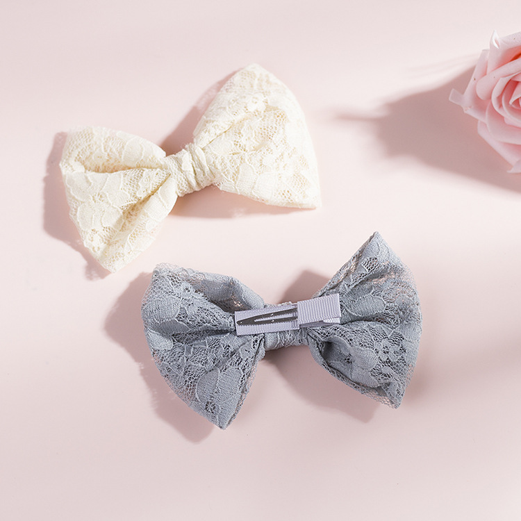 Children's Lace Bow Hair Clip display picture 14