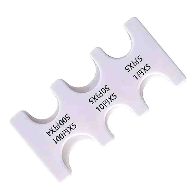 日本の硬貨は小銭を挟みます。PVC透明収納バッグは携帯します。