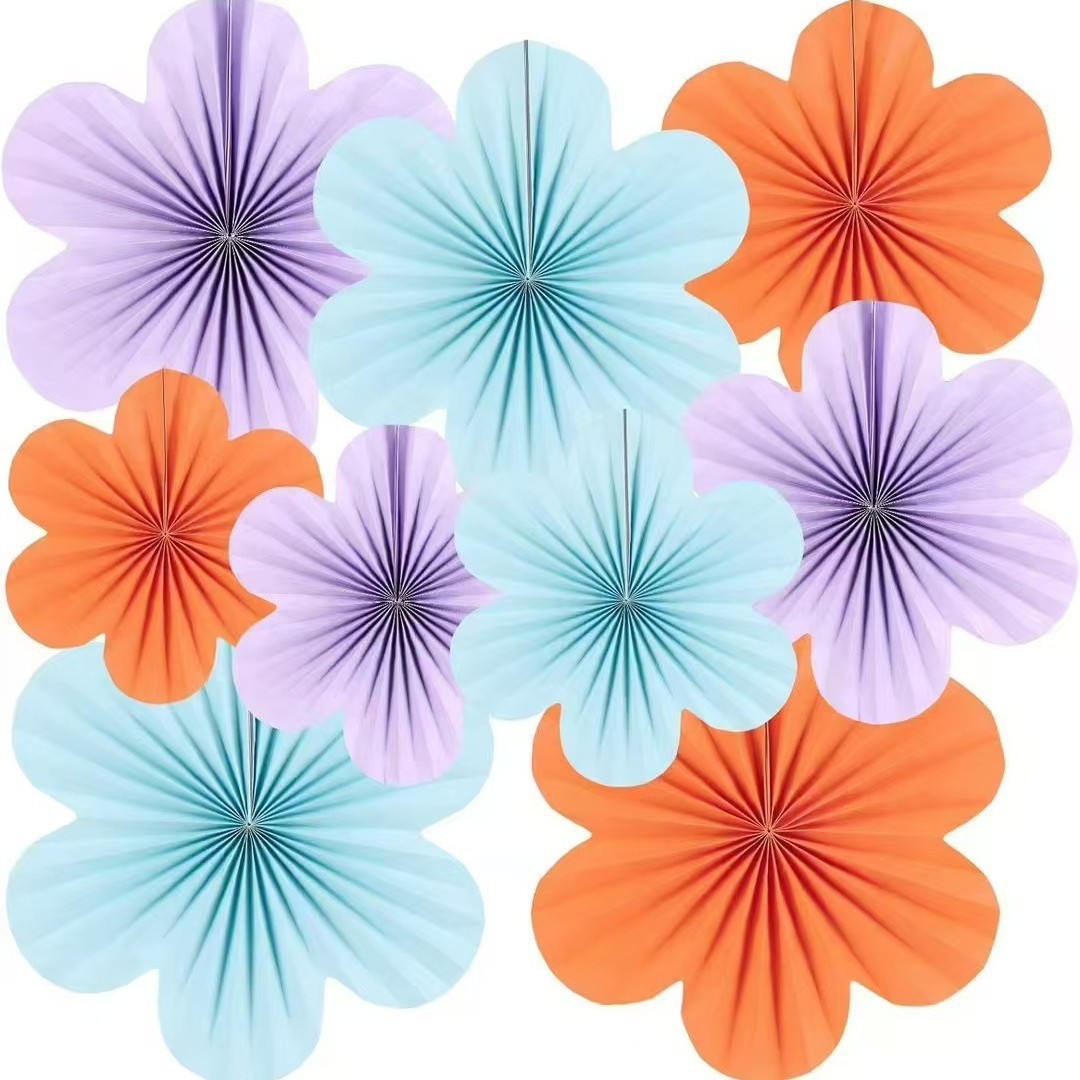 Decoración de flores de papel, papel de pared, ventilador de aula, decoración de fondo de papel, flores, fiesta de cumpleaños, decoración de pared de papel, flores image 15