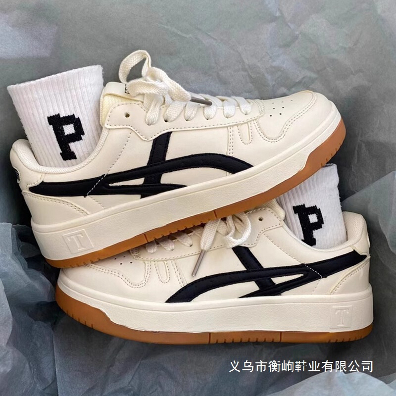 Men's Shoes 2025 New Thick-Soled Low-Top White Shoes Autum Versatile Niche Moral Training Casual Sports Sneakers