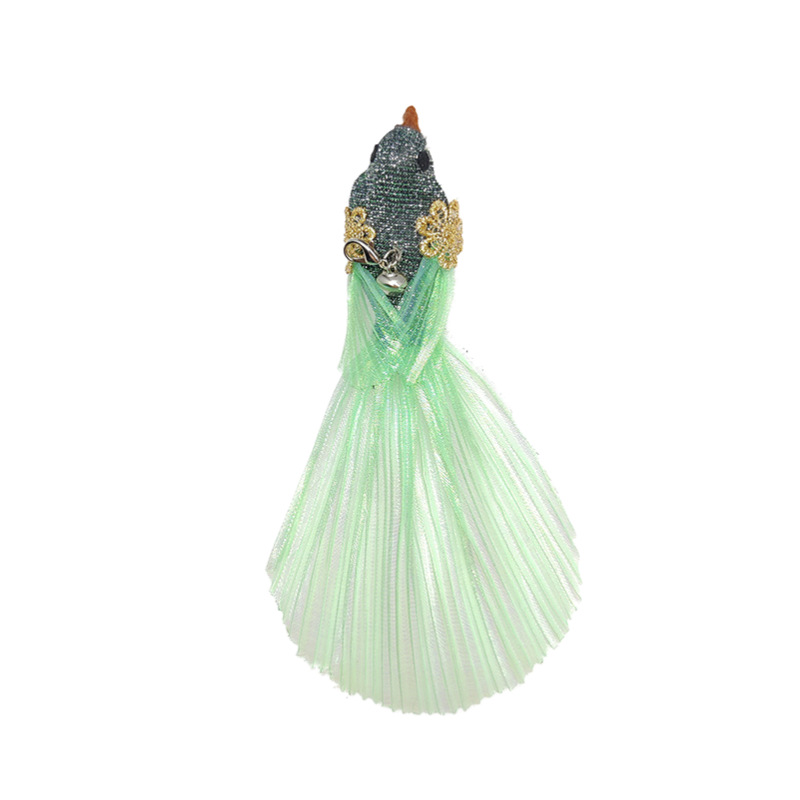 녹색-fantail 교체 머리