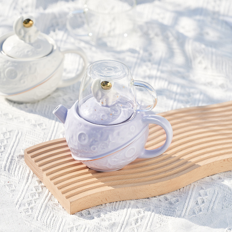 Astronauta juego de té traje de una sola pieza generación tetera de cerámica festival de mediados de otoño regalo amazonas especial para la impresión de logotipo