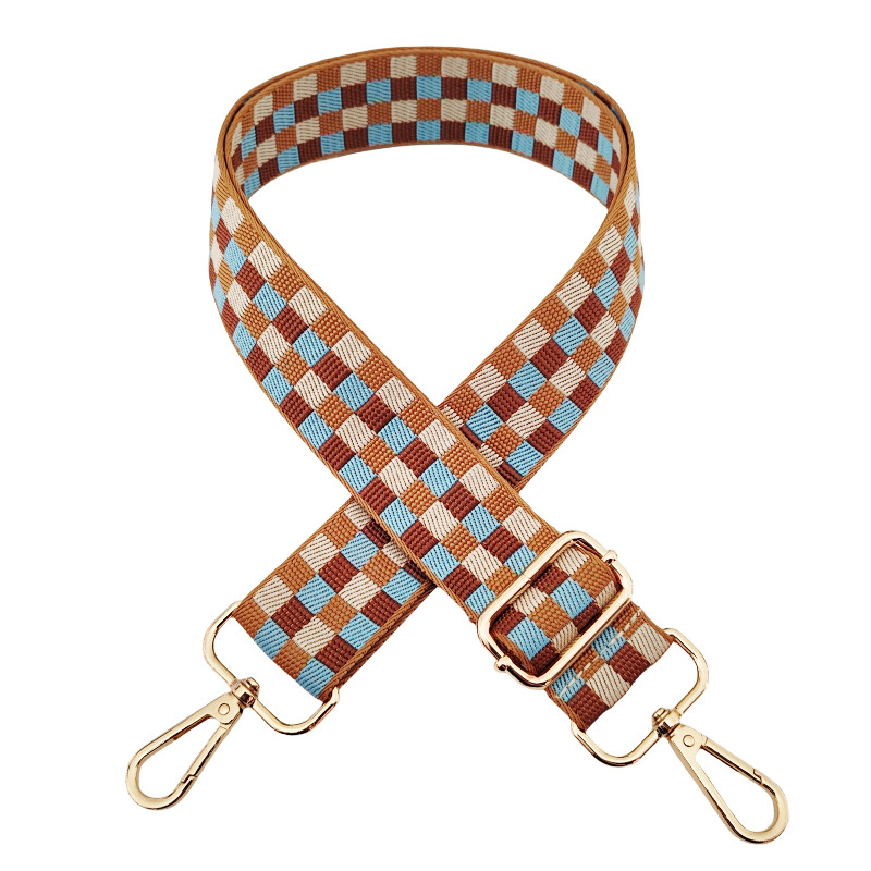 Polyester Plaid Bag Strap display picture 10
