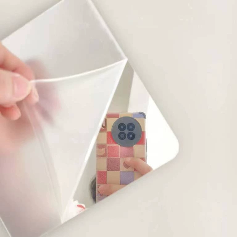 Поставка высокого качества HD акриловые зеркала безопасности детей зеркала не хрупкие мягкие зеркала с клеем акриловые зеркала