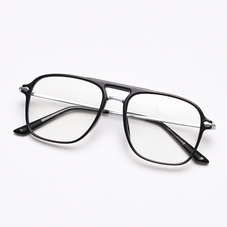 Aviator Glasses Frame Unisex Trendy Double Bridge Optical Frames_voghion.com