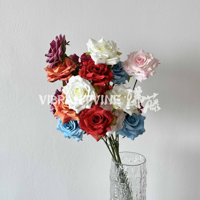 弗洛伊德玫瑰瀑布仿真花活动布景商场美陈网红打卡玫瑰花墙假花详情9