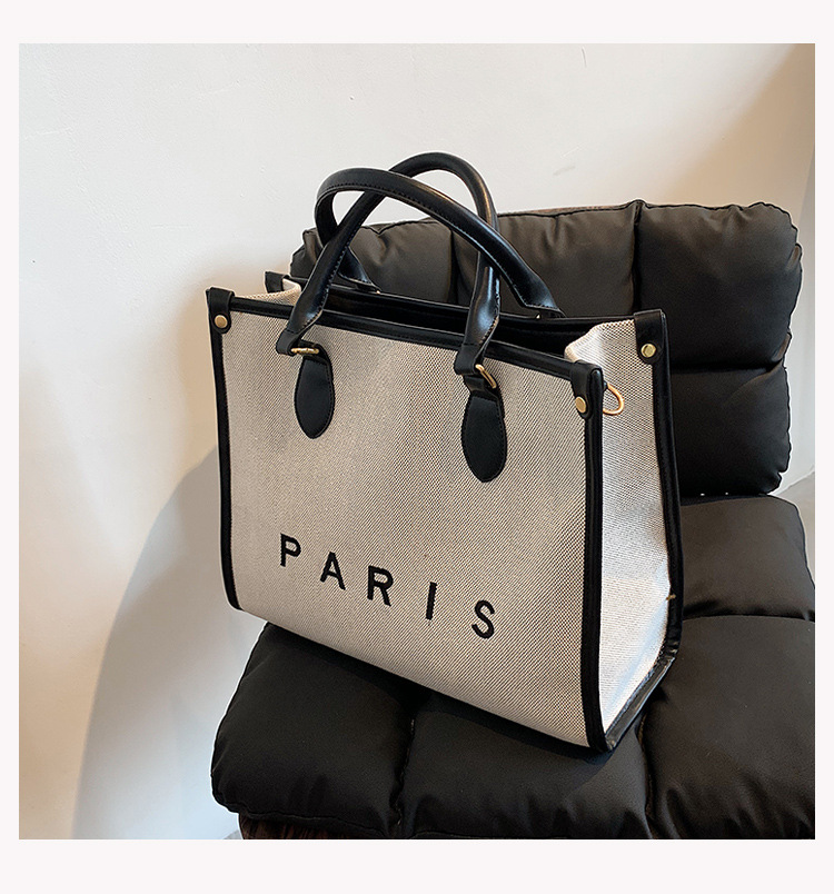 Nihaojewelry Wholesale Fashion Letter Paris Large Capacity Tote Bag display picture 1