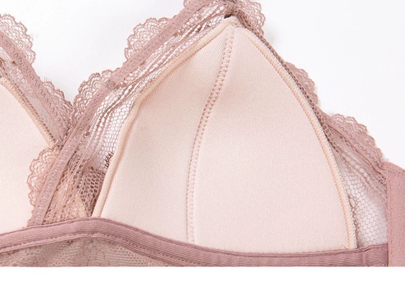 panty sets 2 Sets Sexy Lace Backless Bra Set Thin Cup Cross Straps Halter Triangle Bra Wireless Set Underwear Women Summer Bra and Panties panty sets