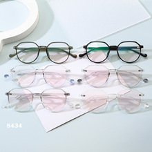 尾针可调节眼镜框透明眼镜框TR眼镜框复古超大镜架多边形眼镜批发