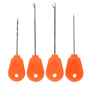 4Pcs/Set European-Style Carp Fishing Hook Needle Threading Accessories Bait Fishing Set Fishing Supplies Rust-Proof