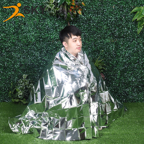 Maili PE Emergency Blanket Marathon Outdoor Cold Protection Life Blanket Thick Emergency Disposable Insulation Blanket Wholesale