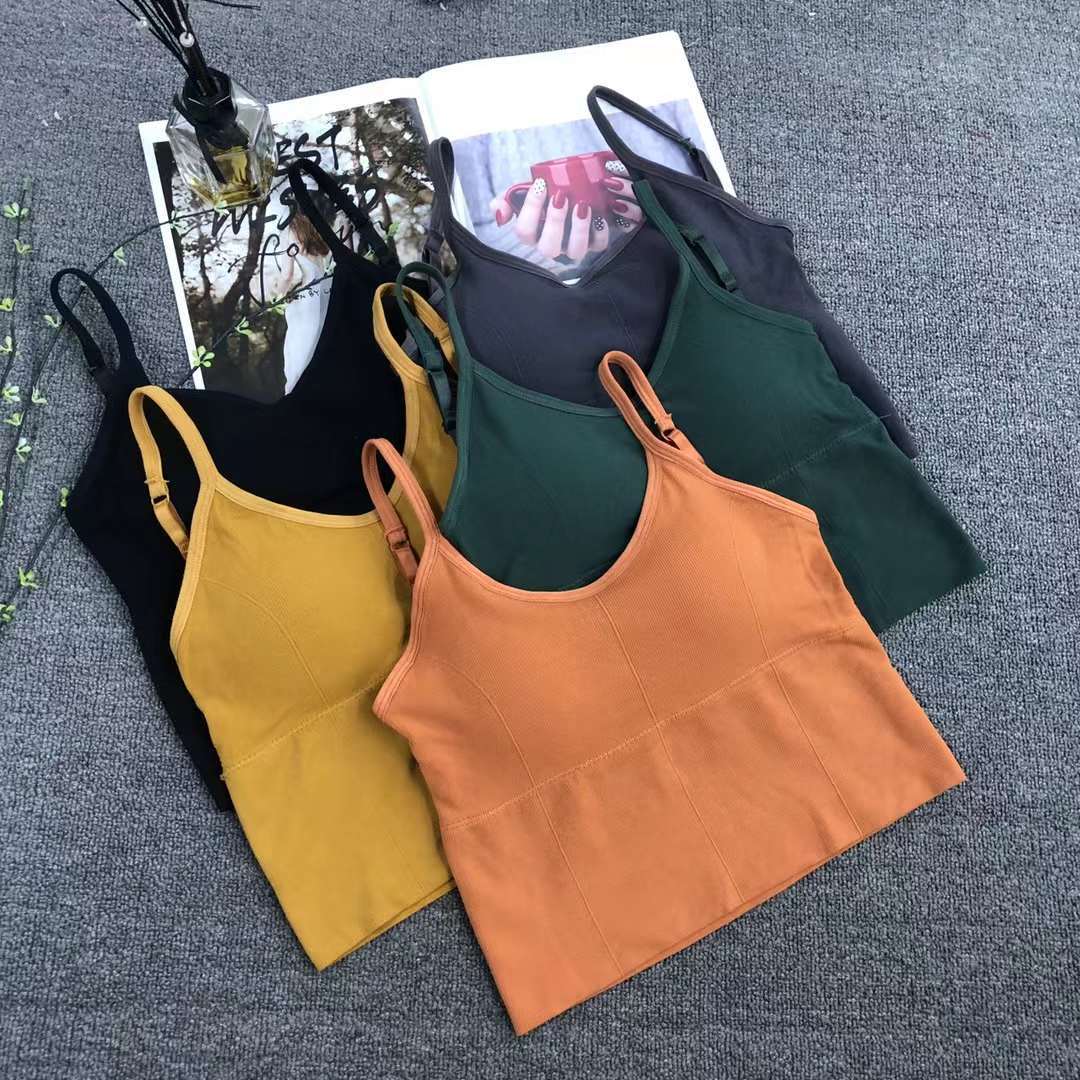 Nueva inconsútil alto elástico belleza de alta calidad las mujeres chaleco inalámbrico yoga sujetador ropa interior deportiva al por mayor