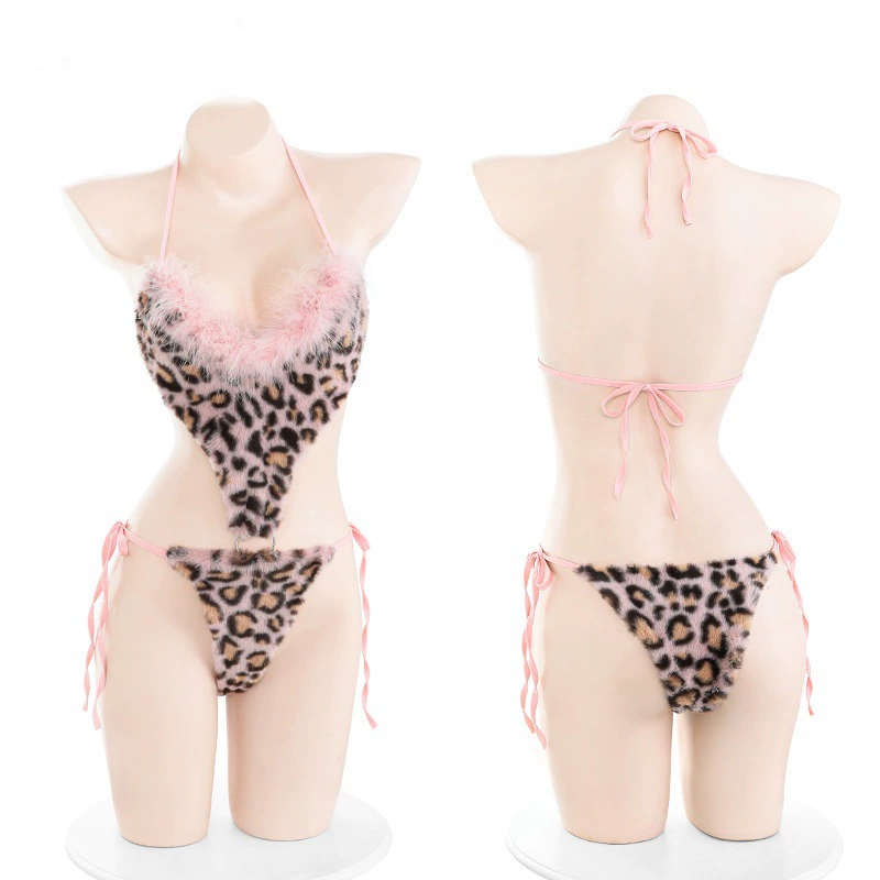 朵蜜拉 Cute velvet split set, underwear, plush, cosplay