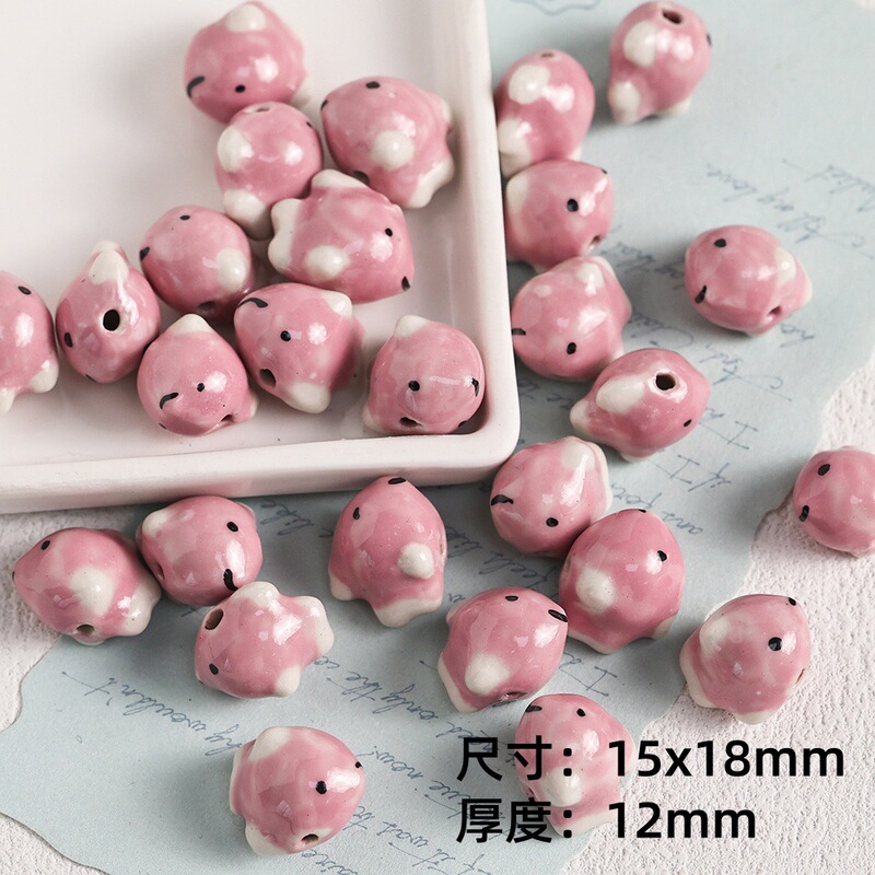 クリエイティブ海洋生物シリーズセラミックビーズ diy ブレスレットネックレスルースビーズジュエリーアクセサリーヒトデシェルビーズ|undefined
