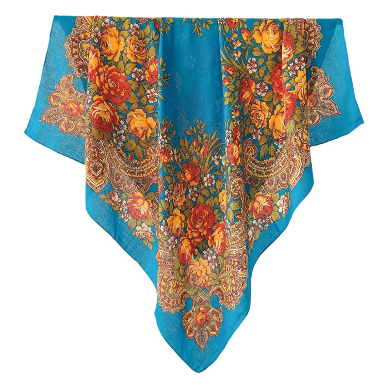 Estilo étnico chal de las mujeres de desgaste exterior Xinjiang gran bufanda cuadrada de moda impresa bufanda caliente bufanda multifuncional de viaje