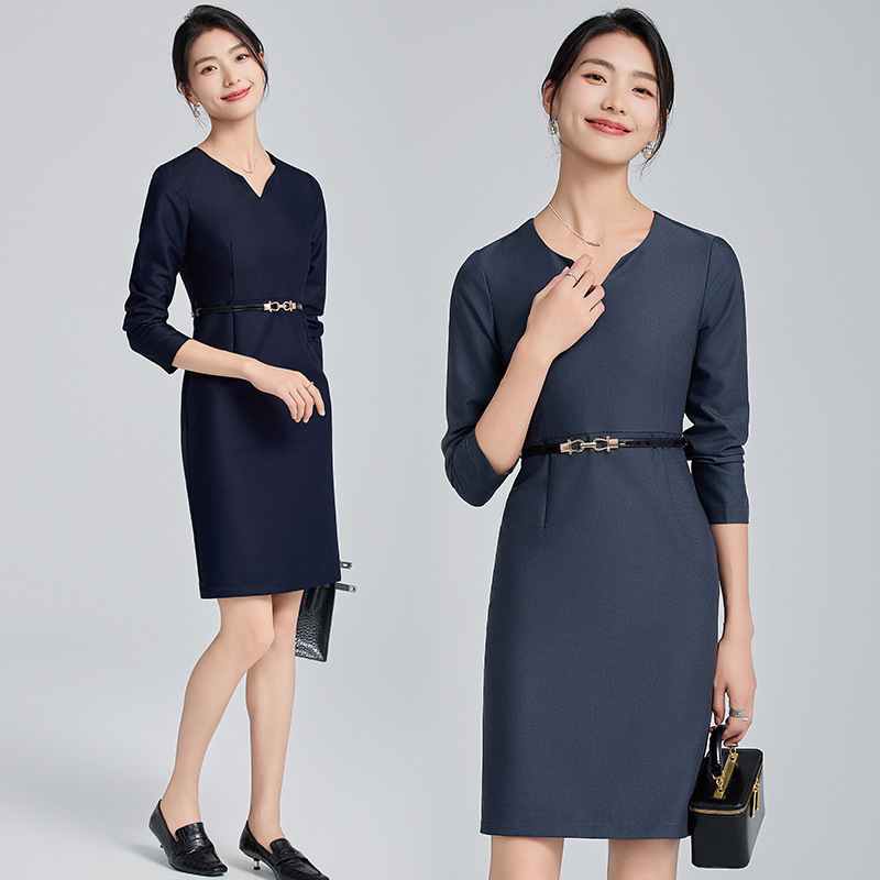 Professional dress Female 2024 Spring and Autumn OL Temperament Hotel Front Desk Reception Tooling Medical Beauty Sales Overalls Skirt