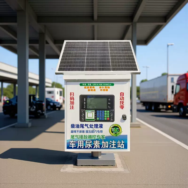 智能太阳能挂式尿素加注机电池板光伏自助柴油车SCR系统加注设备