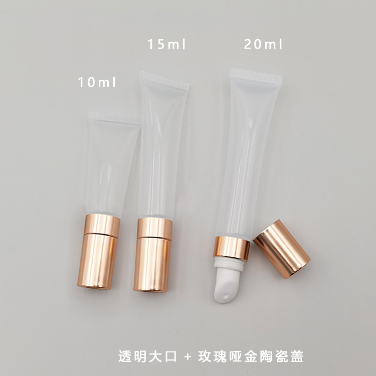 En stock manguera cosmética 10ml15ml20mlg crema de ojos esencia leche oro plata aleación zinc cerámica/cabeza eléctrica