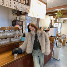 衫韵女明星狐宋轶同款仿狐狸毛毛外套环保皮草女新款明星同款高级