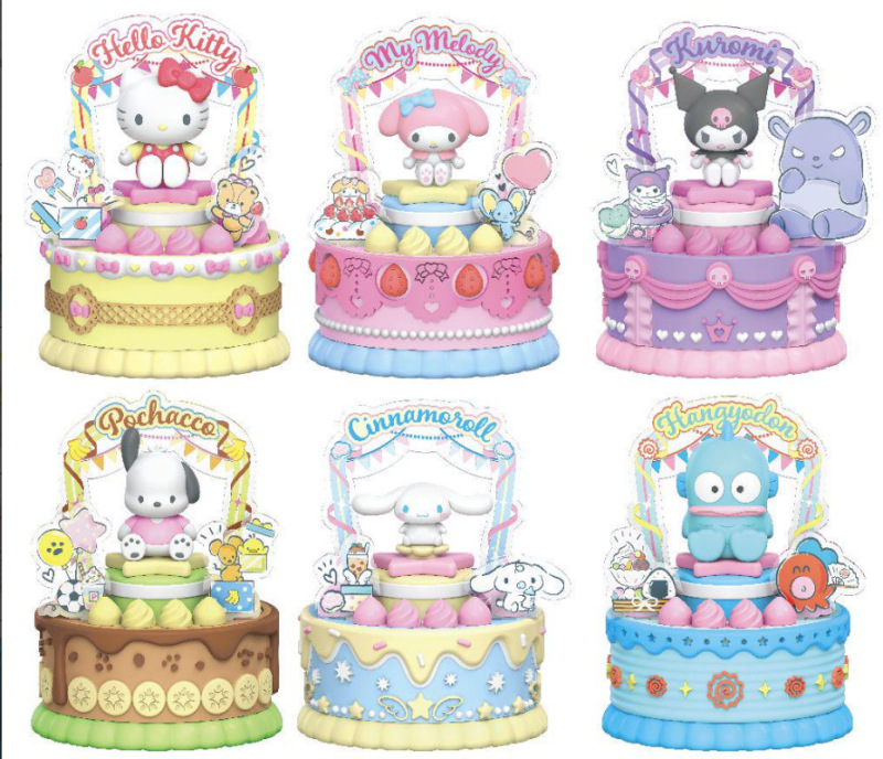 正版新品Sanrio characters夏日黑皮系列冲浪盲盒手办摆件批发礼|undefined