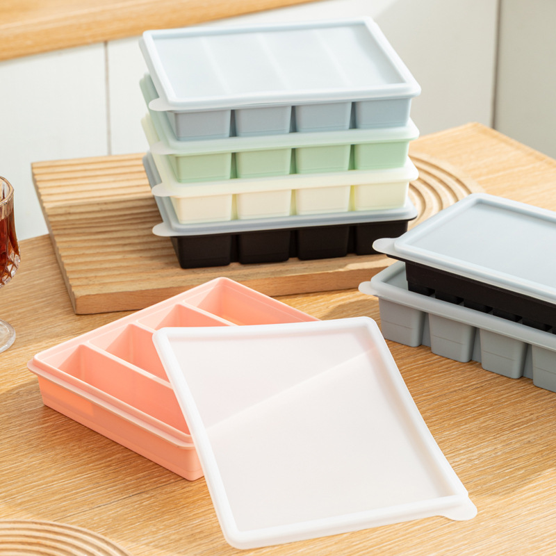 Milky white four-link ice bar-with lid