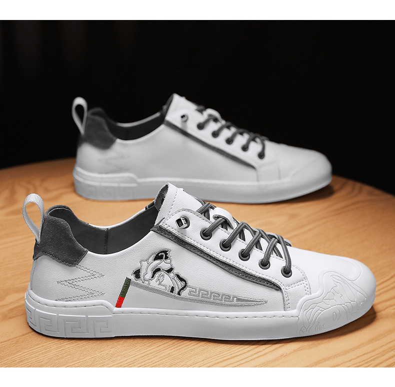 Scarpe da uomo in morbida pelle nuove scarpe da ginnastica casual autunnali e invernali ricamate alla moda tutte le partite con piedini pigri_voghion.com