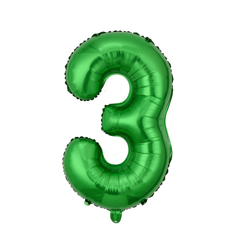 Pequeño globo digital 16 pulgadas versión americana delgada decoración del cuerpo fiesta de cumpleaños Comercio exterior globo de película de aluminio al por mayor globo digital