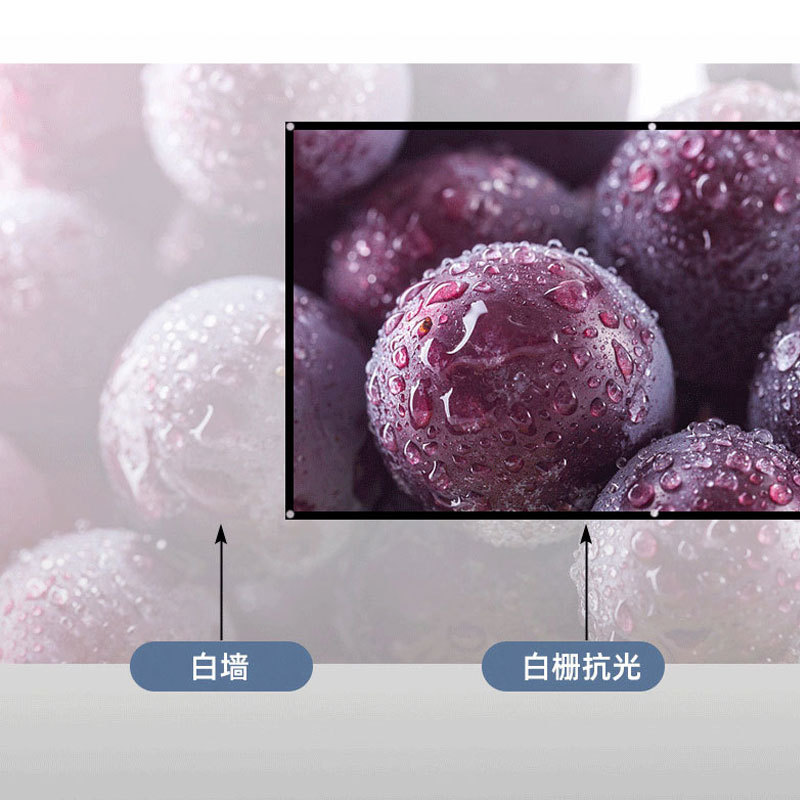 Pantalla de proyección HD 4K pantalla anti-luz de rejilla blanca simple Oficina en el hogar Pantalla de proyector móvil portátil simple