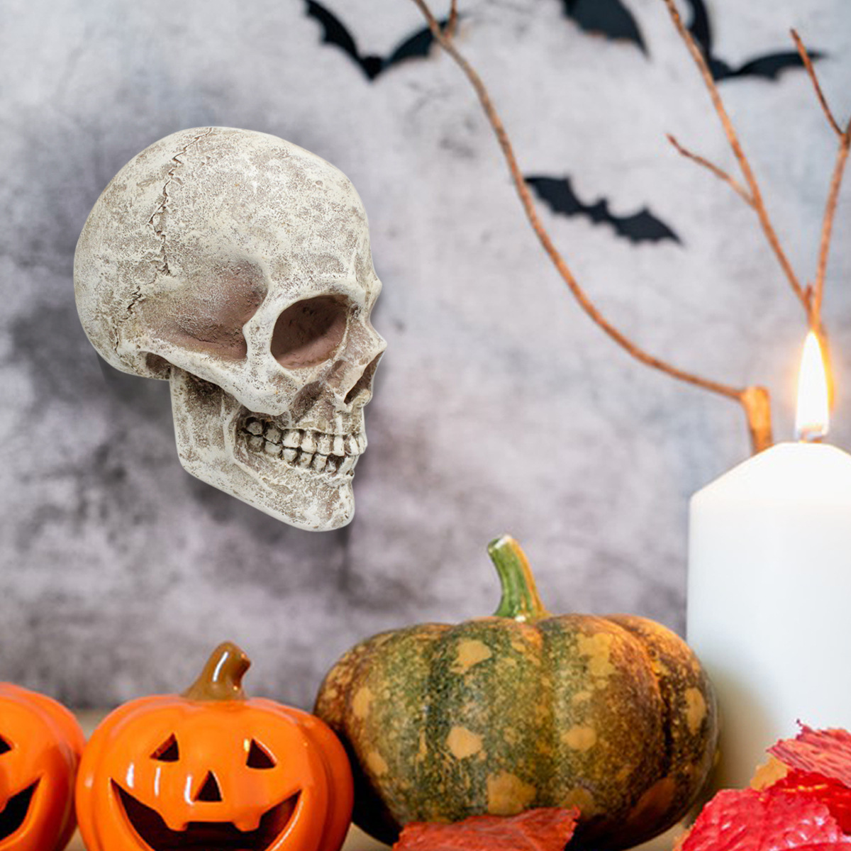 Creative Halloween Cartoon Skull Character Ornaments Home Resin Crafts  Ghost Festival Decoration Gift 