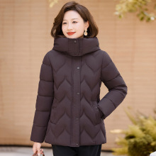 2025冬季短款棉服女时尚棉袄中年妈妈冬装大码棉衣保暖加厚外套潮