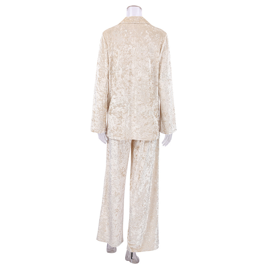 700g Weight Long Sleeve Sleeve Length Pajamas Lingerie Type Single Breasted Placket Type Spandex, Polyester, Diamondmax velvet Fabric Type Regular Top Length Pants Sets Sets Type 2 Pieces Set Quantity Home Occasion Turndown Neckline Breathable Function Regular Fit Fit Type Solid Color Pattern Winter, Summer, Spring Season Women's Gender Simple Style Style Home Women's Simple Style Solid Color Spandex Polyester Diamondmax Velvet Pants Sets Pajama Sets 3