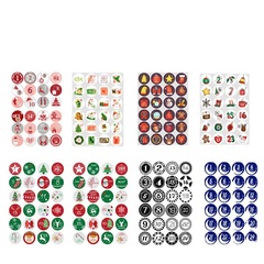 Amazon Christmas Countdown Sticker Gift Round Seal Sticker Design Wholesale