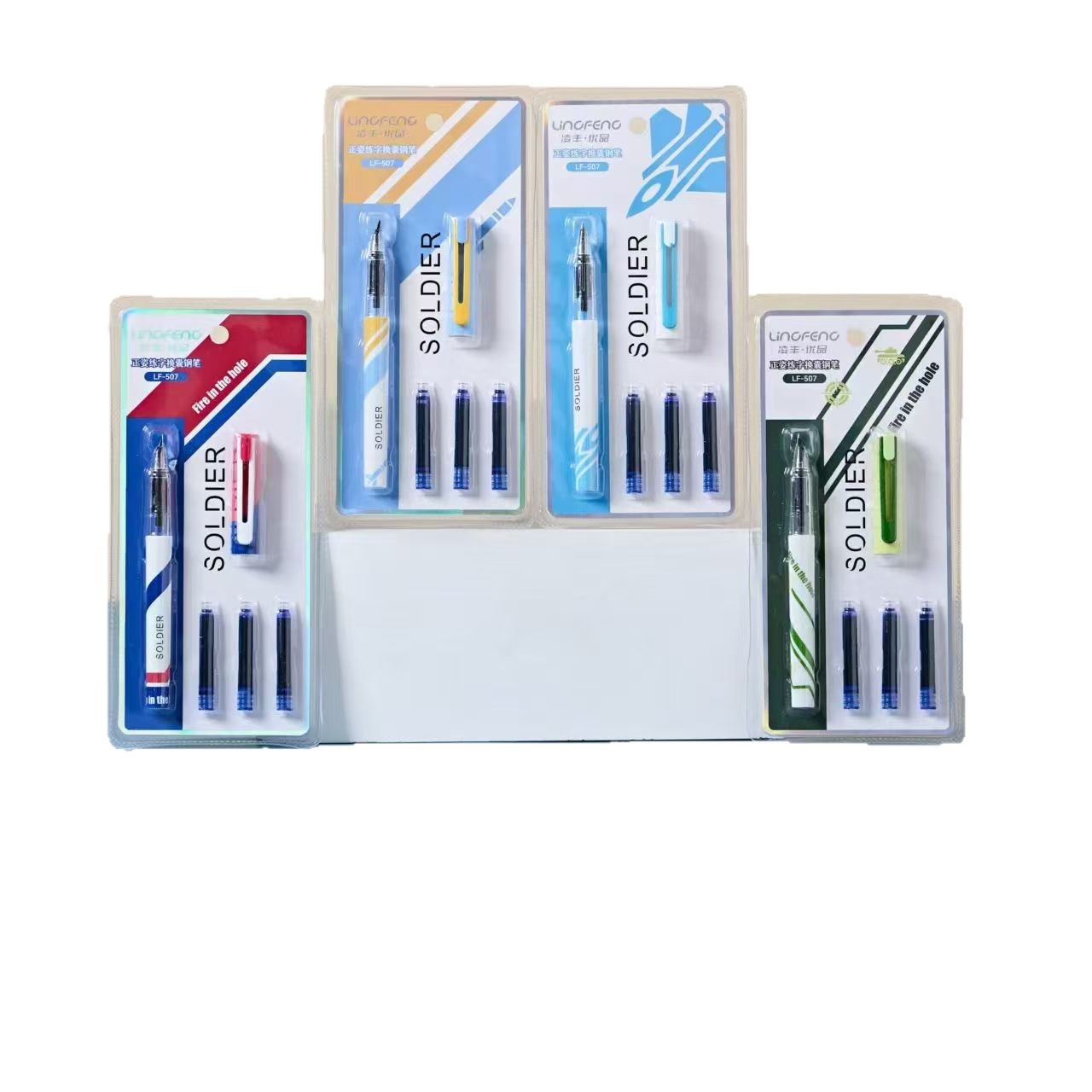 Juego de bolígrafo con bolsillo de tinta de tercer grado para reemplazar bolsillo de tinta de dibujos animados para niños y niñas papelería al por mayor