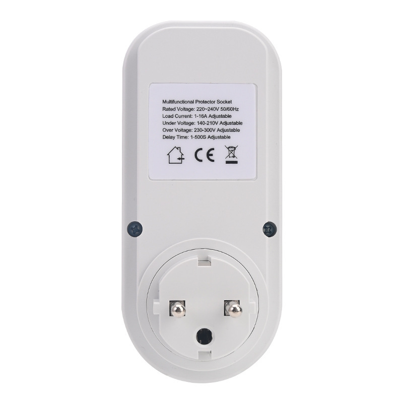 跨境新款欧盟LY-1-V计量插座220V 16A过欠压保护过流过载保护功能|undefined