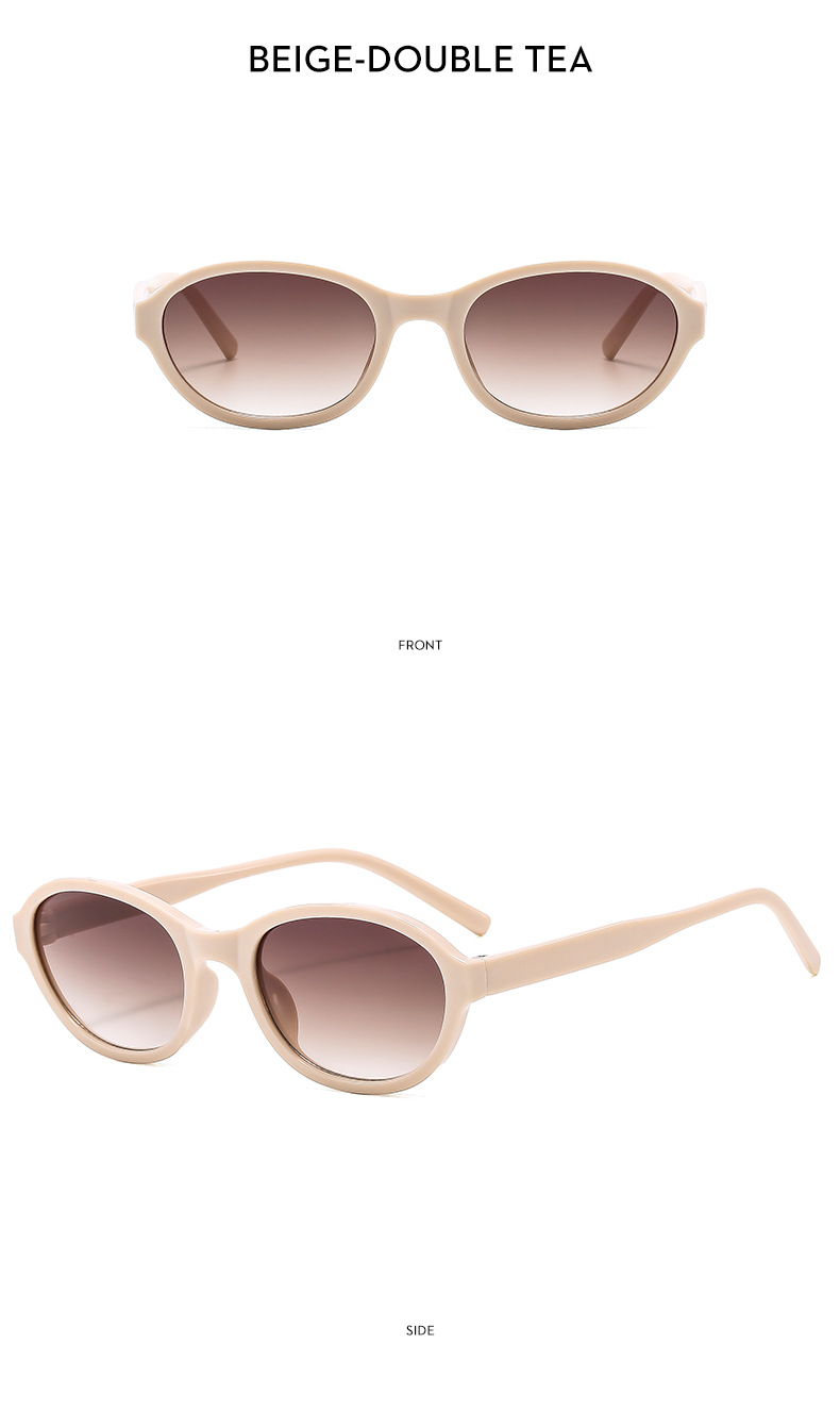 45g Weight Full Frame Glasses Structure Sunglasses Classification PC, UV400 Protection Lens Material Oval Frame Glasses Style Holiday, Travel Occasion Solid Color Pattern All Seasons Season Women's Gender Classic Style, Commute Style Classic Style Commute Solid Color PC UV400 Protection Oval Frame Full Frame Women's Sunglasses 16
