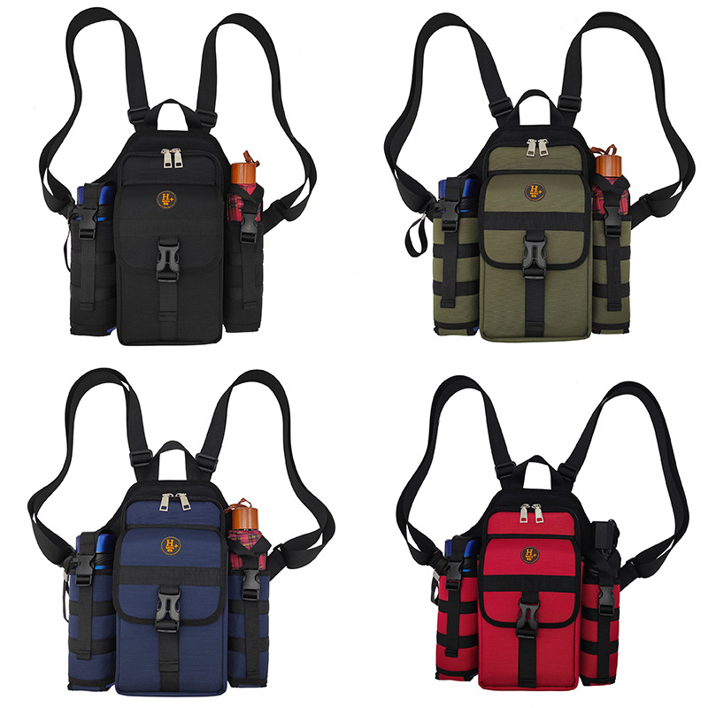 Nuovo zaino per il tempo libero per uomini e donne anziani di mezza età, zaino da viaggio all'aperto, borraccia, borsa per ombrello_voghion.com