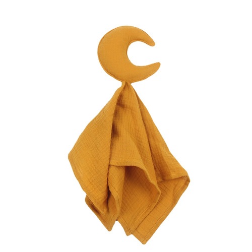 Cross-border stars and moon baby muslin cotton small blanket baby sleep companion toy spit cloth