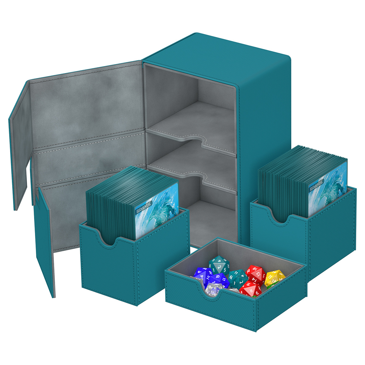 De gama alta 160 + multi-funcional de la PU caja de tarjeta de juego de mesa MTG Ultraman tarjeta Bao Ke Meng Wanzhi Almacenamiento de tarjetas al por mayor