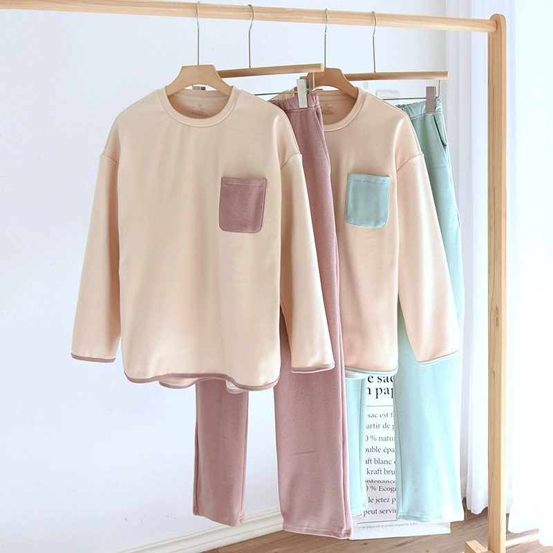 Velvet bra, demi-season pijama, breast pads, set, increased thickness