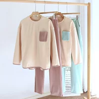 Velvet bra, demi-season pijama, breast pads, set, increased thickness