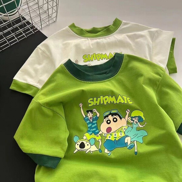 Cotton summer children's cartoon short sleeve T-shirt for boys with…