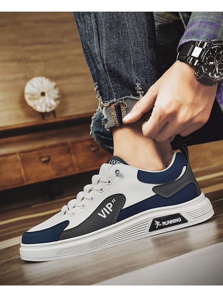 Giày sneaker nam đế mềm thoáng khí phối màu, dây thun co giãn, kiểu Hàn — Màu Kaki Z908-1, Z908-1 Trắng Xanh Lục, Z908-1 trắng xanh chi tiết 10
