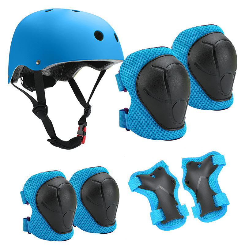 Conjunto azul de siete piezas (incluido el casco)