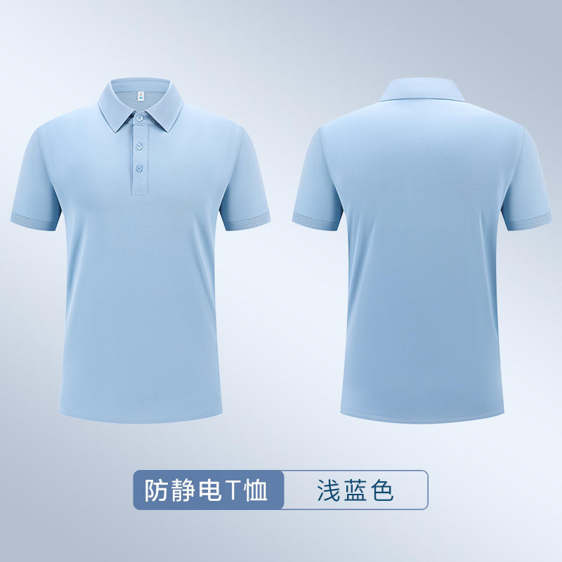 Camisas antiestáticas de color sólido de manga corta polo personalizadas LOGO taller de fábrica eléctrica ropa de trabajo impresión bordado LOGO