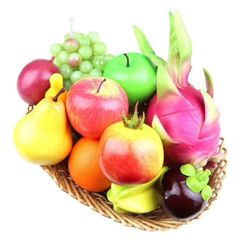 Simulación modelo de fruta falsa simulación de fruta vegetal props uva plátano manzana restaurante decoración escuela material didáctico