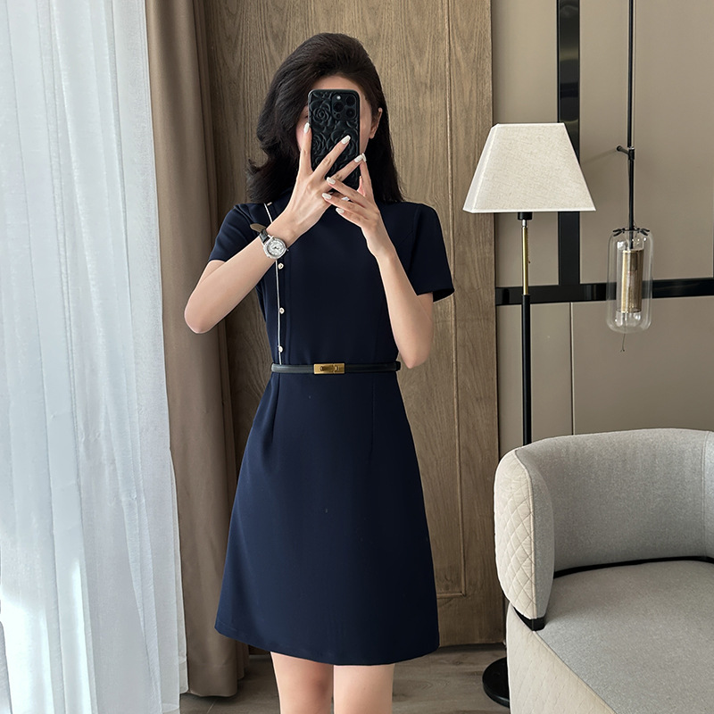 Short-sleeved dress Women's Summer Thin Jewelry Health Salon Beauty Salon Hotel Reception Work Clothes Professional Skirt