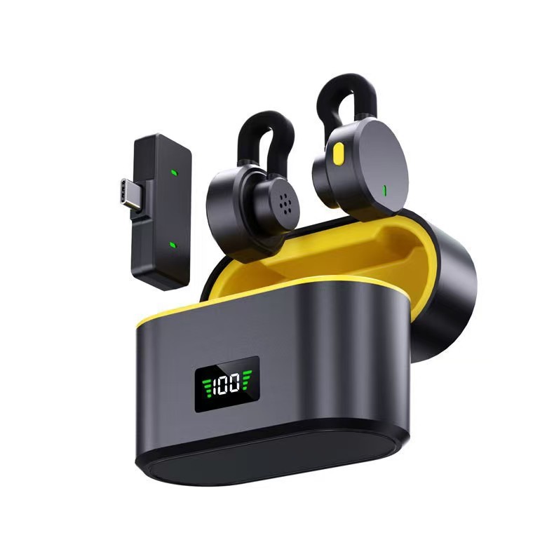 T60 cubierta escondida inalámbrica collar clipe micrófono al aire libre radio en vivo botón micrófono larga duración transfronteriza