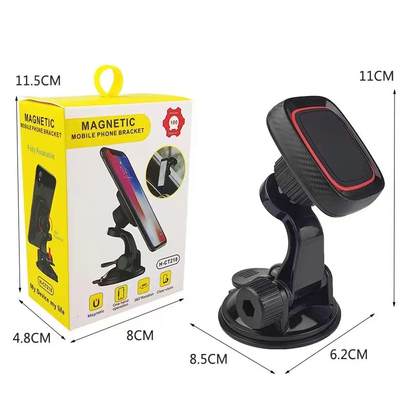 Windshield Air Vent Retractable Long Rod Magnetic Phone Holder Rectangular Magnetic Car Phone Holder