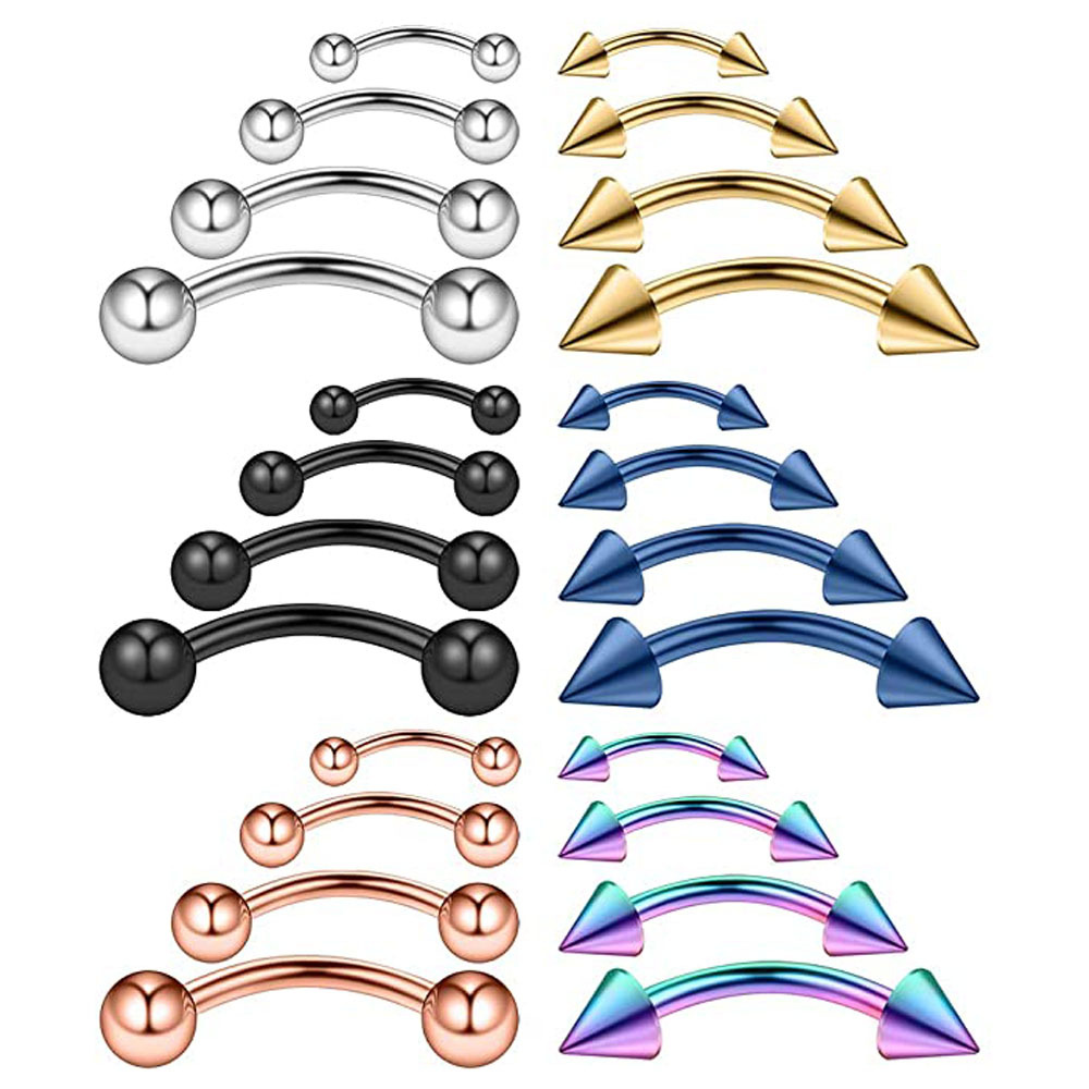 Grenzüberschreitender Edelstahl-Piercingschmuck für Augenbrauen und Lippen, Titanstahl, vakuumgalvanisiert, Ohr- und Nasenstecker, europäisch und_voghion.com